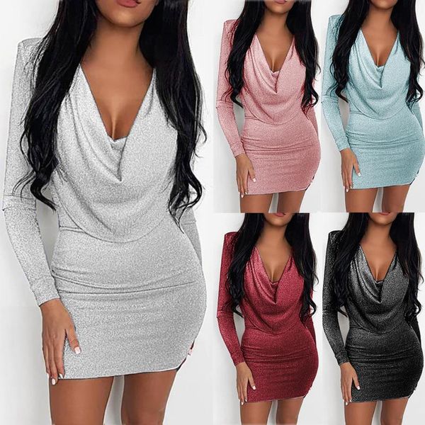 casual dresses summer dress women soild fashion v-neck sequins bodycon hollow out long sleeve party midi for 2021, Black;gray
casual dresses summer dress women soild fashion v-neck sequins bodycon hollow out long sleeve party midi for 2021, Black;gray