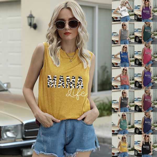 summer t shirt women's mama print letter sleeveless vest basic short sleeve top, White
summer t shirt women's mama print letter sleeveless vest basic short sleeve top, White