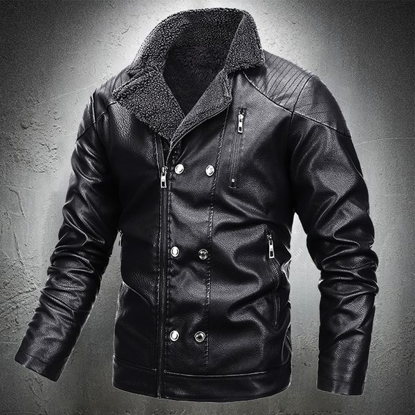 men autumn winter leather jacket turn down collar vintage motorcycle black leather jacket thicken warm coat biker coat men
men autumn winter leather jacket turn down collar vintage motorcycle black leather jacket thicken warm coat biker coat men