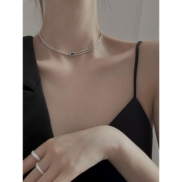 chains black square plate necklace women's summer sterling silver niche design clavicle chain2021years of the
chains black square plate necklace women's summer sterling silver niche design clavicle chain2021years of the