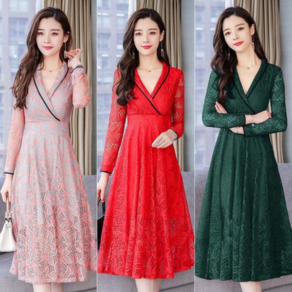 casual dresses summer women's lace boho solid color cutout v-neck long sleeve dress 2021 korean retro slim elegant vestidos, Black;gray
casual dresses summer women's lace boho solid color cutout v-neck long sleeve dress 2021 korean retro slim elegant vestidos, Black;gray