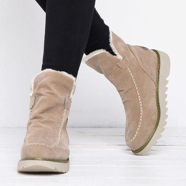 boots winter women snow soft flat color matching shoes non-slip resistant fur lining casual ankle warm women's booties, Black
boots winter women snow soft flat color matching shoes non-slip resistant fur lining casual ankle warm women's booties, Black