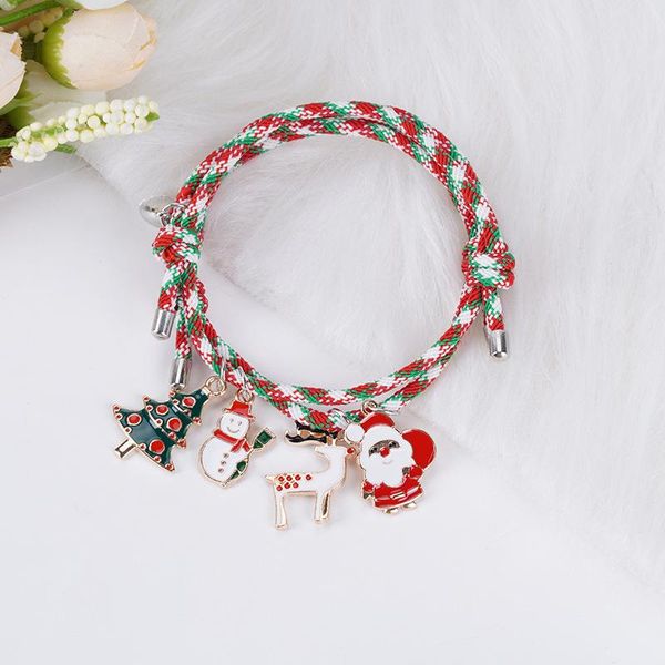 charm bracelets personality simple christmas pendant couple for lover friendship handmade braid rope magnet jewelry gifts, Golden;silver
charm bracelets personality simple christmas pendant couple for lover friendship handmade braid rope magnet jewelry gifts, Golden;silver