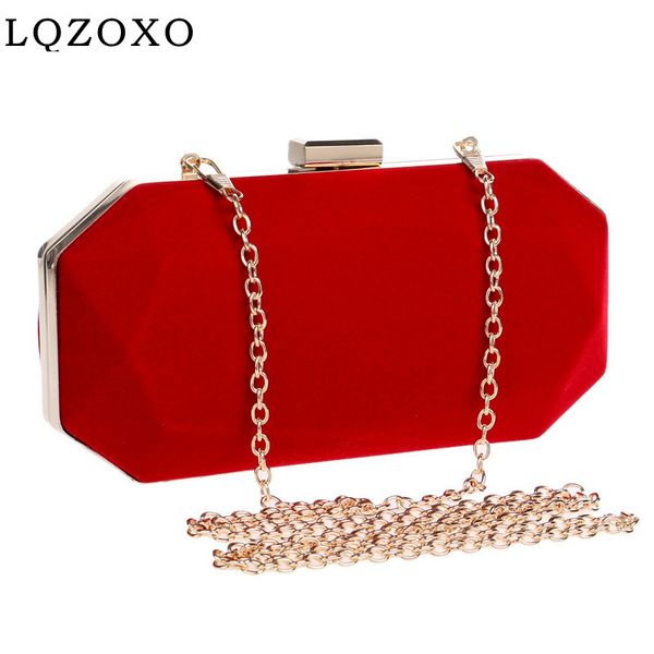 fashion velvet women clutch bags small evening bag with shoulder chain metal red color party purse 220211
fashion velvet women clutch bags small evening bag with shoulder chain metal red color party purse 220211