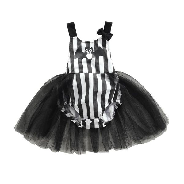 girl's dresses born halloween tulle romper, baby girls color block stripe & bat/pumpkin print u-shaped neck playsuit with bowknot, Red;yellow
girl's dresses born halloween tulle romper, baby girls color block stripe & bat/pumpkin print u-shaped neck playsuit with bowknot, Red;yellow