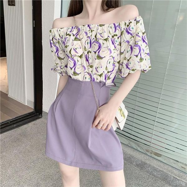 women summer 2 piece set slash neck printed chiffon shirt+high waist mini skirt sets fashion suit two dress, White
women summer 2 piece set slash neck printed chiffon shirt+high waist mini skirt sets fashion suit two dress, White