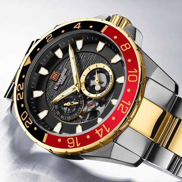 wristwatches naviforce men full steel auto mechanical watches luxury 100m dive fashion miyota movement clock luminous hands reloj hombre, Slivery;brown
wristwatches naviforce men full steel auto mechanical watches luxury 100m dive fashion miyota movement clock luminous hands reloj hombre, Slivery;brown