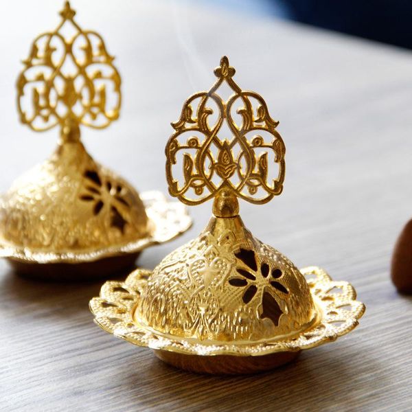 gold color arabic incense burner holder simple and modern home sandalwood muslin decor middle eastern deskornament fragrance lamps
gold color arabic incense burner holder simple and modern home sandalwood muslin decor middle eastern deskornament fragrance lamps