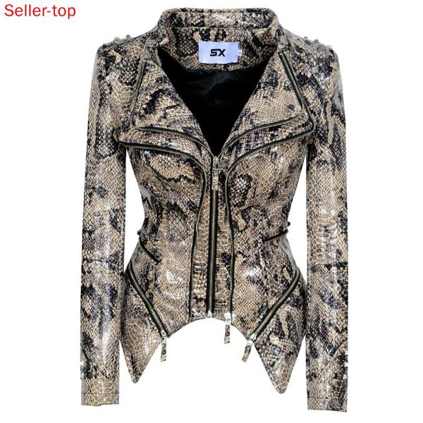 women's leather & faux fashion women smooth motorcycle pu jacket lady long sleeve slim biker streetwear snake print black coat
women's leather & faux fashion women smooth motorcycle pu jacket lady long sleeve slim biker streetwear snake print black coat