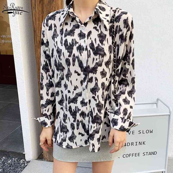 korean print office lady blouse women leopard loose fashion turn-down button shirts elegant clothes 8717 50 210521, White
korean print office lady blouse women leopard loose fashion turn-down button shirts elegant clothes 8717 50 210521, White