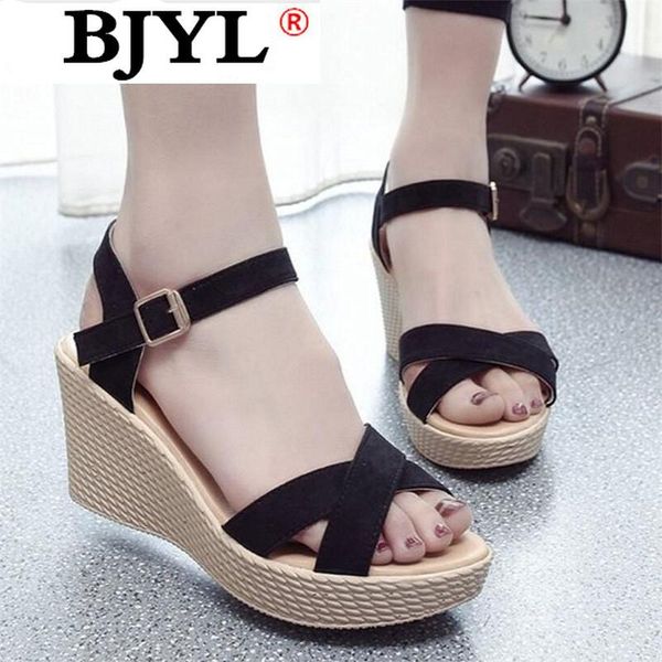 sandals bjyl 2021 summer buckle women's flock fashion wedges open toe women dress shoes sandalia feminina, Black
sandals bjyl 2021 summer buckle women's flock fashion wedges open toe women dress shoes sandalia feminina, Black