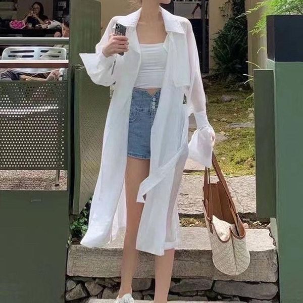 women's trench coats summer women thin long chiffon windbreaker jacket sleeves turn down collar sun protection belted high waist cardig, Tan;black
women's trench coats summer women thin long chiffon windbreaker jacket sleeves turn down collar sun protection belted high waist cardig, Tan;black