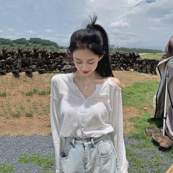 women's t-shirt black off shoulder long sleeve woman tshirts korean fashion clothing solid loose casual ladies spring autumn tee, White
women's t-shirt black off shoulder long sleeve woman tshirts korean fashion clothing solid loose casual ladies spring autumn tee, White