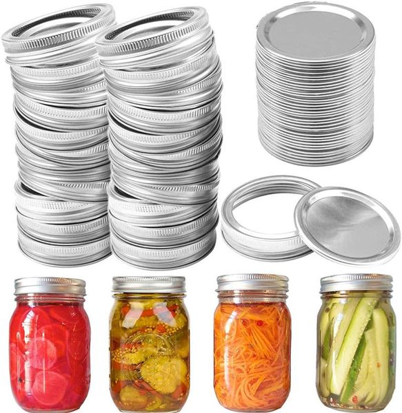 pcs regular mouth canning lids silver mason jar split-type reusable leak proof storage caps kitchen & organization
pcs regular mouth canning lids silver mason jar split-type reusable leak proof storage caps kitchen & organization