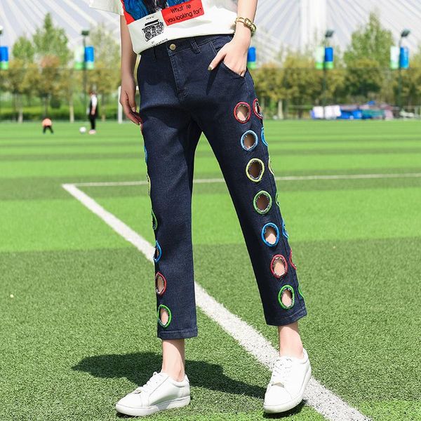 women's jeans 2021 fashion pants womens summer ankle length holes decorate straight cropped female casual trousers, Blue
women's jeans 2021 fashion pants womens summer ankle length holes decorate straight cropped female casual trousers, Blue