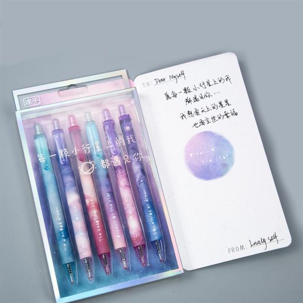 gel pens starry sky pen 6 pcs / set boligrafo kawaii material escolar cute kalem stationary papelaria
gel pens starry sky pen 6 pcs / set boligrafo kawaii material escolar cute kalem stationary papelaria