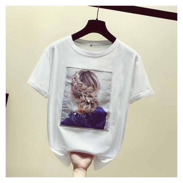 summer fashion women casual girls print beauty short sleeves cotton t-shirt students pullover tee a1164 210428, White
summer fashion women casual girls print beauty short sleeves cotton t-shirt students pullover tee a1164 210428, White