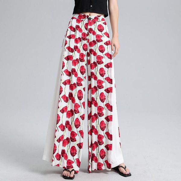 women's pants & capris plus size female bohemian printed wide-leg 2021 summer casual retro elastic waist was thin draped trousers, Black;white
women's pants & capris plus size female bohemian printed wide-leg 2021 summer casual retro elastic waist was thin draped trousers, Black;white