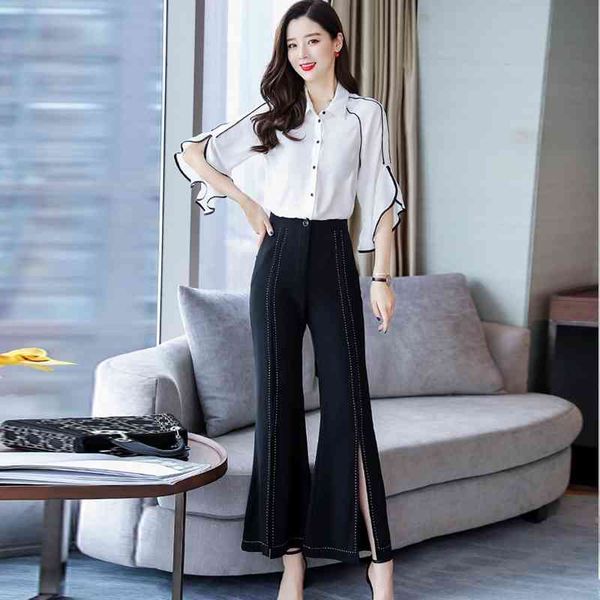 high waist wide leg pants women's summer two-piece black for woman casual trousers z12 210426, Black;white
high waist wide leg pants women's summer two-piece black for woman casual trousers z12 210426, Black;white