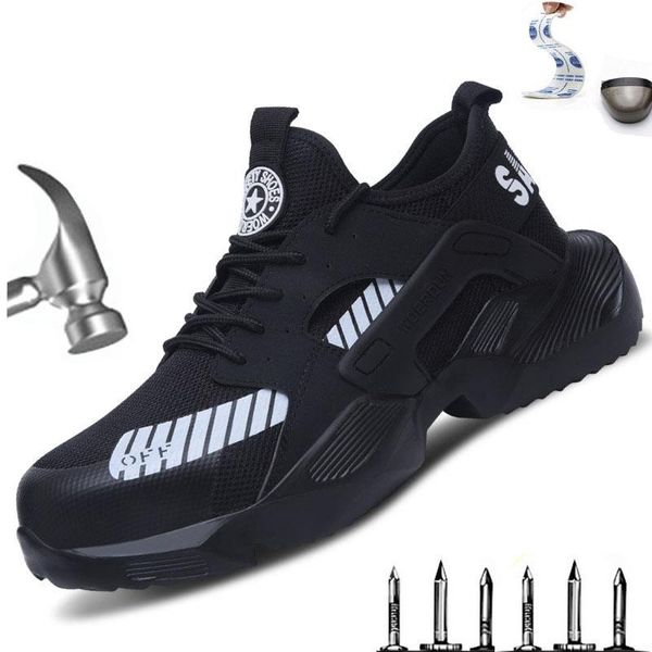 boots men's summer breathable flying woven steel head anti-smashing work anti-puncture safety shoes lightweight outdoor, Black
boots men's summer breathable flying woven steel head anti-smashing work anti-puncture safety shoes lightweight outdoor, Black