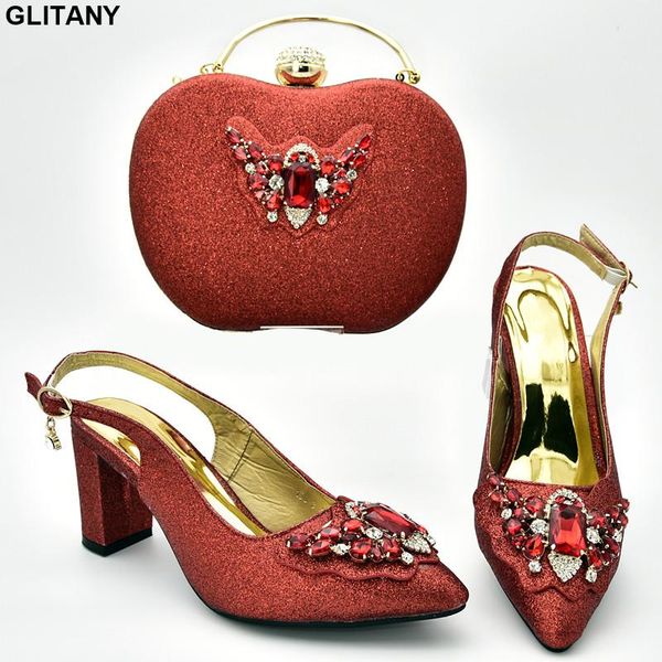dress shoes matching and bag set in red color italian ladies shoe decorated with rhinestone nigerian, Black
dress shoes matching and bag set in red color italian ladies shoe decorated with rhinestone nigerian, Black