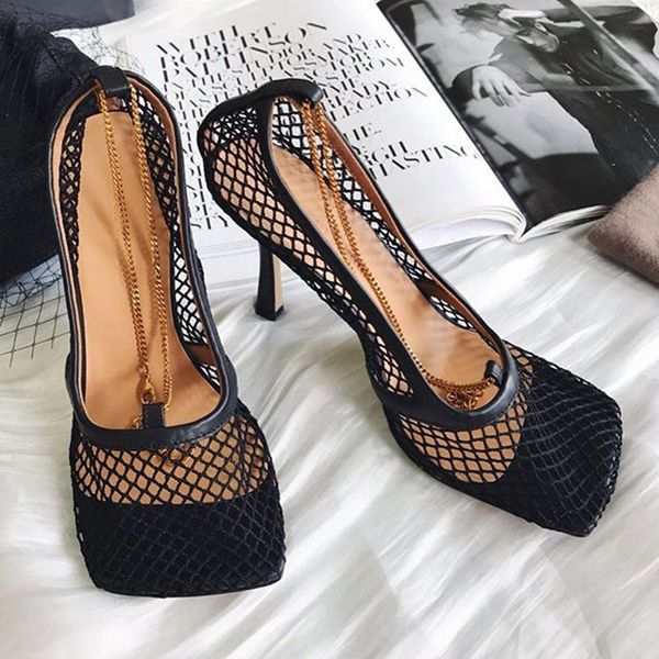 prowow mesh square toe woman shoes metal chain fashion high heel pumps luxury designer brand ladies shoes zapatos de mujer, Black
prowow mesh square toe woman shoes metal chain fashion high heel pumps luxury designer brand ladies shoes zapatos de mujer, Black