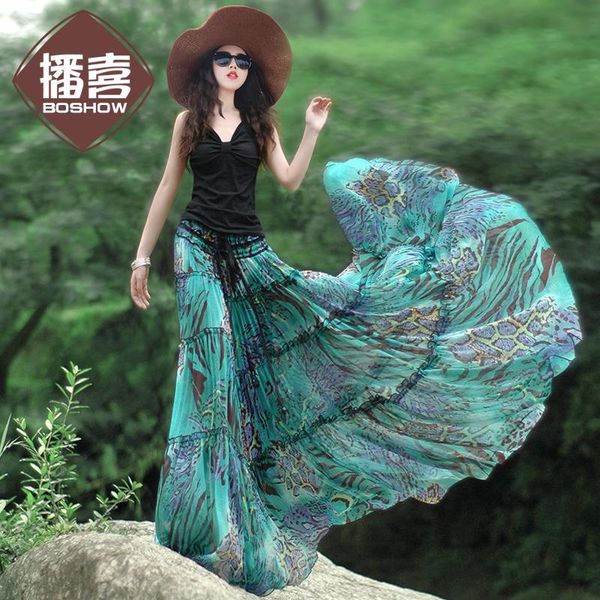 boshow 2021 fashion bohemian chiffon a-line long maxi summer and spring elastic waist blue women skirts xs-xl, Black
boshow 2021 fashion bohemian chiffon a-line long maxi summer and spring elastic waist blue women skirts xs-xl, Black