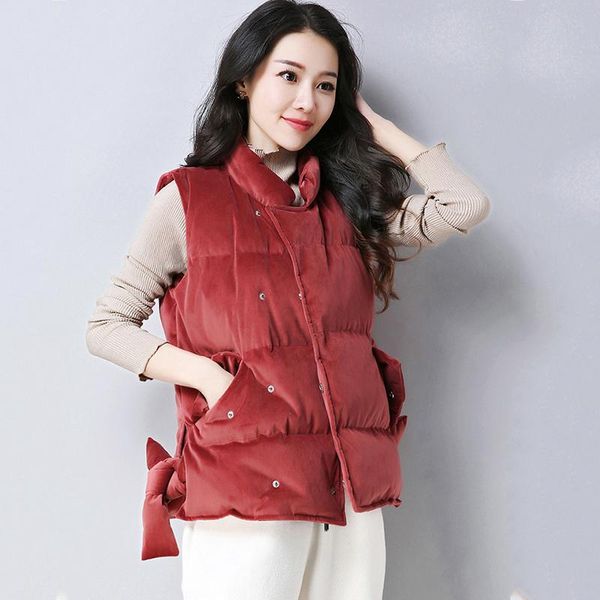 women's vests 2021 large size autumn winter vest women korean version big bow cotton padded pockets velvet jacket female cc206, Black;white
women's vests 2021 large size autumn winter vest women korean version big bow cotton padded pockets velvet jacket female cc206, Black;white