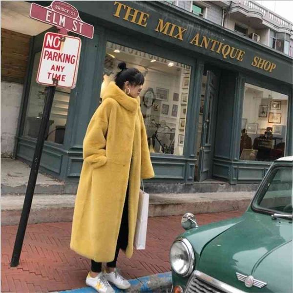 women's wool & blends long section womens faux mink coats winter autumn hooded casual fake fur jackets loose fashion man-made over, Black
women's wool & blends long section womens faux mink coats winter autumn hooded casual fake fur jackets loose fashion man-made over, Black