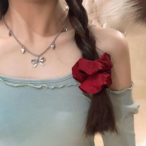 chains kawaii funny korean lovely bow love heart tassel pendant necklace charm statement short choker for women jewelry, Silver
chains kawaii funny korean lovely bow love heart tassel pendant necklace charm statement short choker for women jewelry, Silver