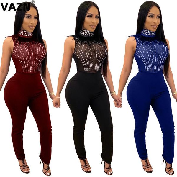 women's jumpsuits & rompers vazn sequin blue 2021 fashion high street casual bodycon chiffon solid long pants slim jumpsuit, Black;white
women's jumpsuits & rompers vazn sequin blue 2021 fashion high street casual bodycon chiffon solid long pants slim jumpsuit, Black;white