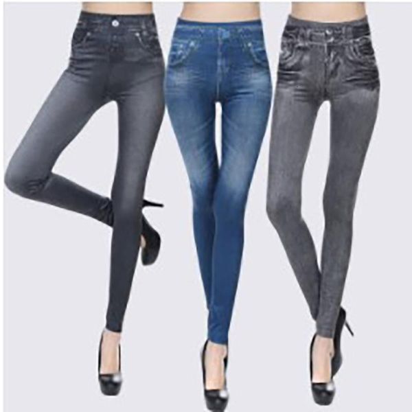 women's leggings fashion seamless hip lifting imitating jeans pants womenpush up legging 4o62, Black
women's leggings fashion seamless hip lifting imitating jeans pants womenpush up legging 4o62, Black