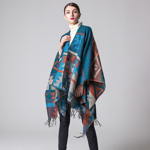 scarves brand designer womens winter cashmere thickening tassel blanket poncho cape shawl oversize cloak wrap coat travel, Blue;gray
scarves brand designer womens winter cashmere thickening tassel blanket poncho cape shawl oversize cloak wrap coat travel, Blue;gray