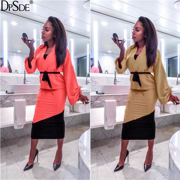 two piece dress dpsde autumn orange red casual pieces set women deep v neck full sleeve with belt 2021 patchwork bodycon skirt, White
two piece dress dpsde autumn orange red casual pieces set women deep v neck full sleeve with belt 2021 patchwork bodycon skirt, White