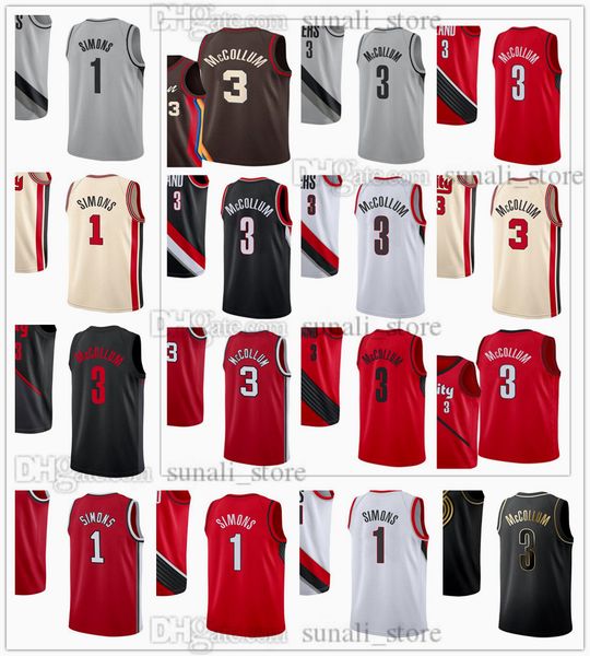 2021 basketball jerseys 1 anfernee simons cj 3 mccollum city brown earned grey white red black color breathable sports shirts, Black;red
2021 basketball jerseys 1 anfernee simons cj 3 mccollum city brown earned grey white red black color breathable sports shirts, Black;red