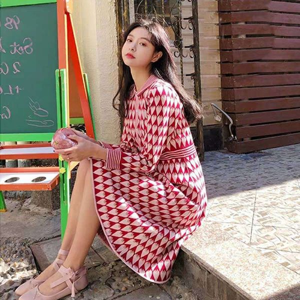 female sleeve designer dress autumn sweet little red ladybug impression women dressed in knitted or crocheted track, Black;gray
female sleeve designer dress autumn sweet little red ladybug impression women dressed in knitted or crocheted track, Black;gray
