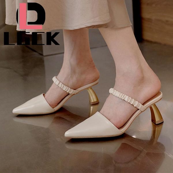 plus size 34-43 fashion slippers women genuine leather pointed toe slip on baotou slipper summer sandals women's shoes, Black
plus size 34-43 fashion slippers women genuine leather pointed toe slip on baotou slipper summer sandals women's shoes, Black