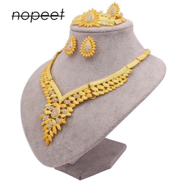 jewelry set dubai 24k gold jewelry saudi bride necklace bracelet earring ring women's four piece a0909, Slivery;golden
jewelry set dubai 24k gold jewelry saudi bride necklace bracelet earring ring women's four piece a0909, Slivery;golden
