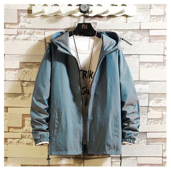 men's jackets 2021 spring autumn casual hooded jacket men solid overcoat reflective streetwear coats male 4 colors m-5xl jk1283, Black;brown
men's jackets 2021 spring autumn casual hooded jacket men solid overcoat reflective streetwear coats male 4 colors m-5xl jk1283, Black;brown