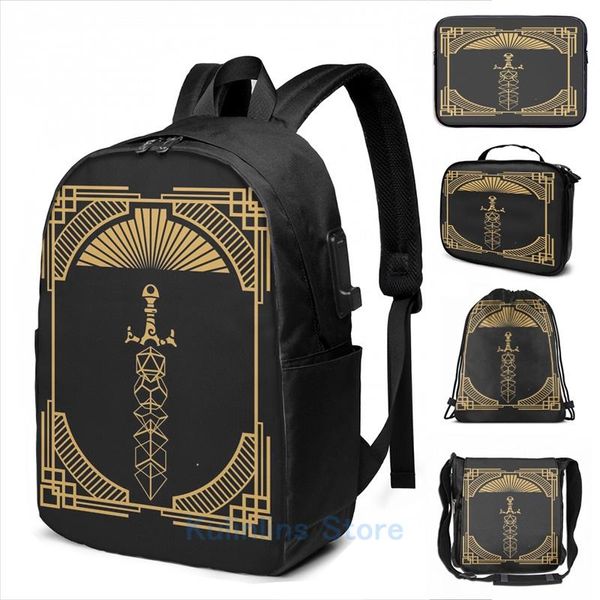 backpack funny graphic print roleplaying dice set sword usb charge men school bags women bag travel laptop
backpack funny graphic print roleplaying dice set sword usb charge men school bags women bag travel laptop