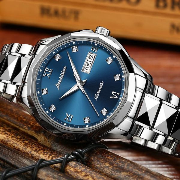 wristwatches watch fully automatic mechanical tungsten steel luminous waterproof couple set men, Slivery;brown
wristwatches watch fully automatic mechanical tungsten steel luminous waterproof couple set men, Slivery;brown