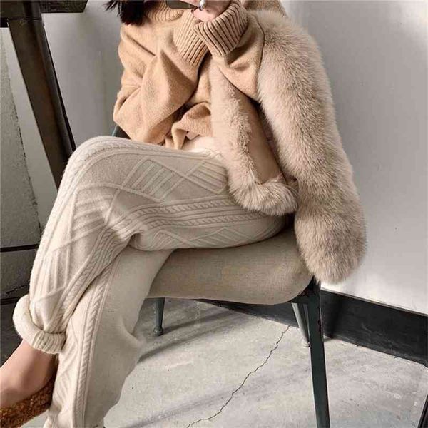 winter knitted harem pants women thicken warm female casual sweater trousers 210520, Black;white
winter knitted harem pants women thicken warm female casual sweater trousers 210520, Black;white