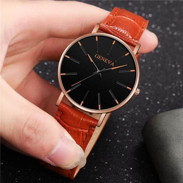 wristwatches ultra thin luxury fashion mens minimalist watches black leather band watch men business casual analog quartz clock reloj de hom, Slivery;brown
wristwatches ultra thin luxury fashion mens minimalist watches black leather band watch men business casual analog quartz clock reloj de hom, Slivery;brown