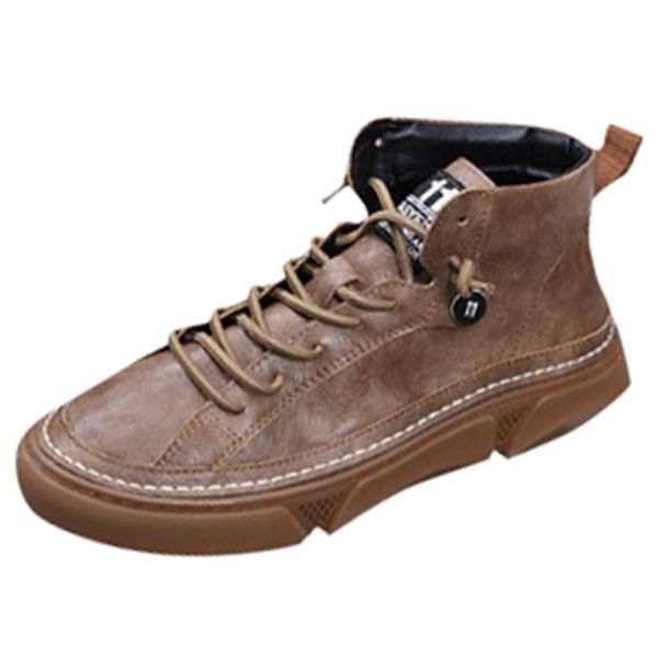 boots men high leather causal shoes men's retro high-casual wild thick-soled lace-up waterproof anti-skid design, Black
boots men high leather causal shoes men's retro high-casual wild thick-soled lace-up waterproof anti-skid design, Black