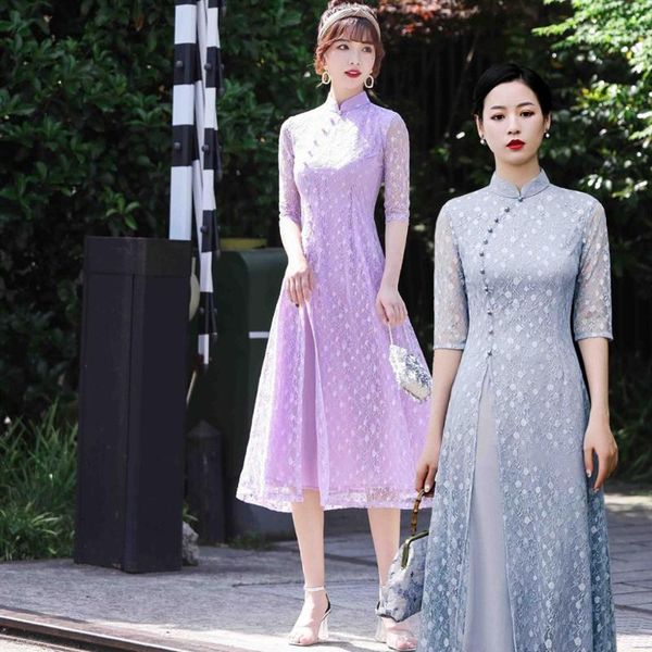 ethnic clothing chinese dress women elegant aodai style knee length qipao vestidos party wedding dresses split cheongsam, Red
ethnic clothing chinese dress women elegant aodai style knee length qipao vestidos party wedding dresses split cheongsam, Red