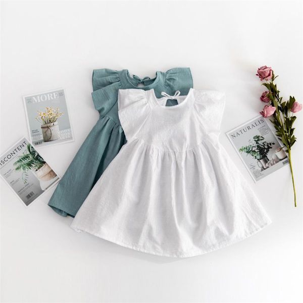 2-6y boho kids baby girls dress solid color ruffle short sleeve loose tunic pleated sundress holiday clothes girl's dresses, Red;yellow
2-6y boho kids baby girls dress solid color ruffle short sleeve loose tunic pleated sundress holiday clothes girl's dresses, Red;yellow