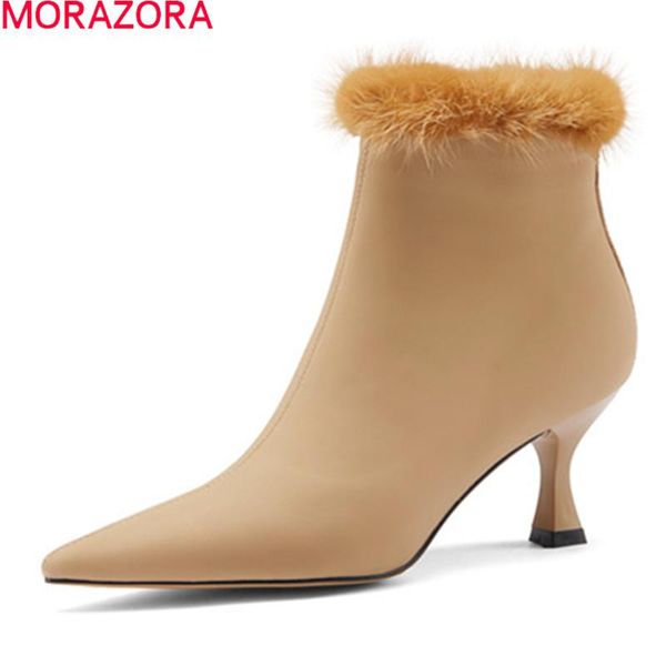 boots morazora 2021 arrival women sheepskin ankle fashion pointed toe high heels ladies shoes, Black
boots morazora 2021 arrival women sheepskin ankle fashion pointed toe high heels ladies shoes, Black