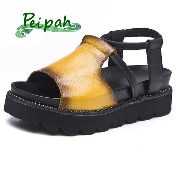 dress shoes peipah 2021 summer genuine leather women's gladiator sandals waterproof platform female personality zapatillas mujer, Black
dress shoes peipah 2021 summer genuine leather women's gladiator sandals waterproof platform female personality zapatillas mujer, Black