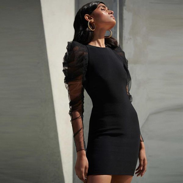 casual dresses autumn celebrity evening party see through mesh long sleeve bandage dress women spring black elegant festival vestidos, Black;gray
casual dresses autumn celebrity evening party see through mesh long sleeve bandage dress women spring black elegant festival vestidos, Black;gray