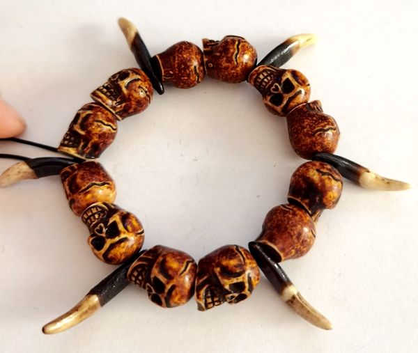 hippie skull tooth mens bracelet punk hip hop cool male boyfriend biker jewelry creativity gift, Black
hippie skull tooth mens bracelet punk hip hop cool male boyfriend biker jewelry creativity gift, Black